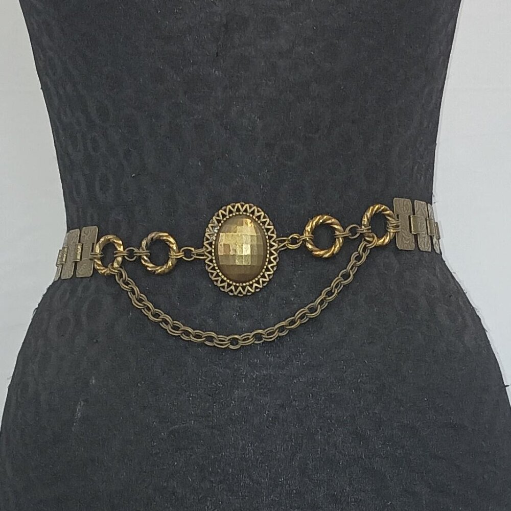 FERRARA Vintage Antique Brass Plated Belt